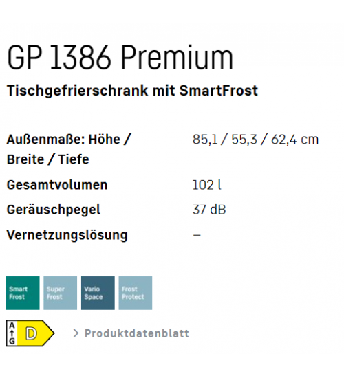 LIEBHERR利勃海尔GP 1386 Premium独立式冰箱 